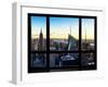 Window View, Skyline at Sunset, Midtown Manhattan, Hudson River, New York-Philippe Hugonnard-Framed Premium Photographic Print