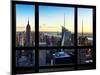Window View, Skyline at Sunset, Midtown Manhattan, Hudson River, New York-Philippe Hugonnard-Mounted Premium Photographic Print