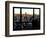 Window View, Skyline at Sunset, Midtown Manhattan, Hudson River, New York-Philippe Hugonnard-Framed Photographic Print