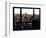 Window View, Skyline at Sunset, Midtown Manhattan, Hudson River, New York-Philippe Hugonnard-Framed Photographic Print