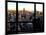 Window View, Skyline at Sunset, Midtown Manhattan, Hudson River, New York-Philippe Hugonnard-Mounted Photographic Print