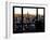 Window View, Skyline at Sunset, Midtown Manhattan, Hudson River, New York-Philippe Hugonnard-Framed Premium Photographic Print