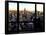 Window View, Skyline at Sunset, Midtown Manhattan, Hudson River, New York-Philippe Hugonnard-Framed Stretched Canvas