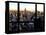 Window View, Skyline at Sunset, Midtown Manhattan, Hudson River, New York-Philippe Hugonnard-Stretched Canvas