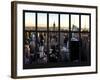 Window View - Skyline of Manhattan with the Empire State Building - Times Square - NYC-Philippe Hugonnard-Framed Photographic Print