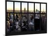 Window View - Skyline of Manhattan with the Empire State Building - Times Square - NYC-Philippe Hugonnard-Mounted Photographic Print