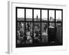 Window View - Skyline of Manhattan with the Empire State Building - Times Square - NYC-Philippe Hugonnard-Framed Photographic Print