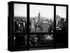 Window View, Skyscrapers and Empire State Building Views, Midtown Manhattan, Hudson River, New York-Philippe Hugonnard-Stretched Canvas