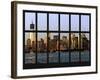 Window View - Skyscrapers at Nightfall with the One world Trade Center - Manhattan - NYC-Philippe Hugonnard-Framed Photographic Print