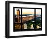 Window View, Skyscrapers, Central Park and Upper West Side Views at Nightfall, Manhattan, New York-Philippe Hugonnard-Framed Photographic Print