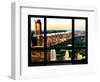 Window View, Skyscrapers, Central Park and Upper West Side Views at Nightfall, Manhattan, New York-Philippe Hugonnard-Framed Photographic Print