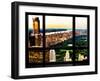 Window View, Skyscrapers, Central Park and Upper West Side Views at Nightfall, Manhattan, New York-Philippe Hugonnard-Framed Premium Photographic Print