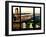 Window View, Skyscrapers, Central Park and Upper West Side Views at Nightfall, Manhattan, New York-Philippe Hugonnard-Framed Premium Photographic Print