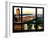 Window View, Skyscrapers, Central Park and Upper West Side Views at Nightfall, Manhattan, New York-Philippe Hugonnard-Framed Premium Photographic Print