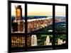 Window View, Skyscrapers, Central Park and Upper West Side Views at Nightfall, Manhattan, New York-Philippe Hugonnard-Mounted Premium Photographic Print