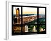 Window View, Skyscrapers, Central Park and Upper West Side Views at Nightfall, Manhattan, New York-Philippe Hugonnard-Framed Photographic Print