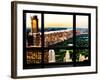 Window View, Skyscrapers, Central Park and Upper West Side Views at Nightfall, Manhattan, New York-Philippe Hugonnard-Framed Photographic Print