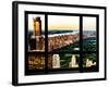 Window View, Skyscrapers, Central Park and Upper West Side Views at Nightfall, Manhattan, New York-Philippe Hugonnard-Framed Photographic Print