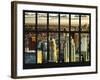 Window View - Skyscrapers of Lower Manhattan at Sunset - New York City-Philippe Hugonnard-Framed Photographic Print