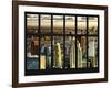 Window View - Skyscrapers of Lower Manhattan at Sunset - New York City-Philippe Hugonnard-Framed Photographic Print