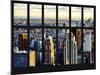 Window View - Skyscrapers of Lower Manhattan - New York City-Philippe Hugonnard-Mounted Photographic Print