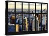 Window View - Skyscrapers of Lower Manhattan - New York City-Philippe Hugonnard-Stretched Canvas