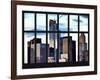 Window View - Skyscrapers of Manhattan - New York City-Philippe Hugonnard-Framed Photographic Print