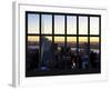 Window View - Skyscrapers of Times Square at Nightfall - Manhattan - New York City-Philippe Hugonnard-Framed Photographic Print