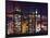 Window View - Skyscrapers of Times Square by Night - Manhattan - New York City-Philippe Hugonnard-Mounted Photographic Print