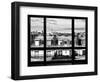 Window View, Special Series, Black and White Photography, Rooftops, Sacre-Cœur Basilica, Paris-Philippe Hugonnard-Framed Photographic Print