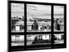 Window View, Special Series, Black and White Photography, Rooftops, Sacre-Cœur Basilica, Paris-Philippe Hugonnard-Mounted Photographic Print