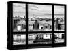 Window View, Special Series, Black and White Photography, Rooftops, Sacre-Cœur Basilica, Paris-Philippe Hugonnard-Stretched Canvas