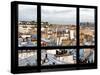 Window View, Special Series, Black and White Photography, Rooftops View, Pompidou Center, Paris-Philippe Hugonnard-Stretched Canvas