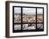 Window View, Special Series, Black and White Photography, Rooftops View, Pompidou Center, Paris-Philippe Hugonnard-Framed Premium Photographic Print