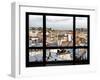 Window View, Special Series, Black and White Photography, Rooftops View, Pompidou Center, Paris-Philippe Hugonnard-Framed Premium Photographic Print