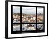 Window View, Special Series, Black and White Photography, Rooftops View, Pompidou Center, Paris-Philippe Hugonnard-Framed Photographic Print