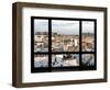 Window View, Special Series, Black and White Photography, Rooftops View, Pompidou Center, Paris-Philippe Hugonnard-Framed Photographic Print