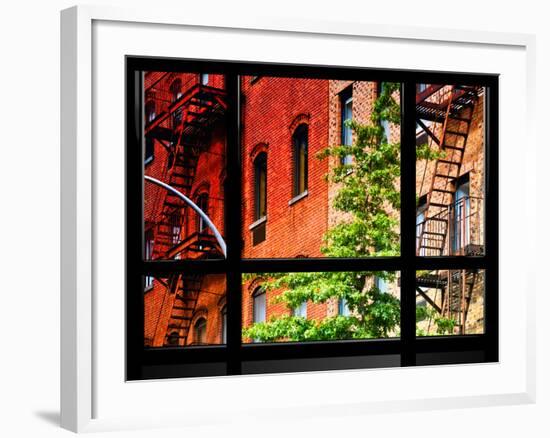 Window View, Special Series, Buildings, Stairs, Emergency, New York, United States-Philippe Hugonnard-Framed Photographic Print