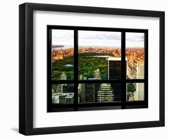 Window View, Special Series, Central Park, Sunset, Manhattan, New York City, United States-Philippe Hugonnard-Framed Photographic Print