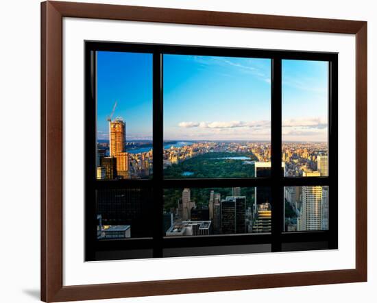 Window View, Special Series, Central Park, Sunset, Manhattan, New York, United States-Philippe Hugonnard-Framed Photographic Print
