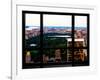Window View, Special Series, Central Park View at Nightfall, Manhattan, New York, US, USA-Philippe Hugonnard-Framed Photographic Print