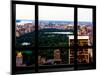 Window View, Special Series, Central Park View at Nightfall, Manhattan, New York, US, USA-Philippe Hugonnard-Mounted Premium Photographic Print