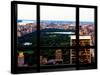 Window View, Special Series, Central Park View at Nightfall, Manhattan, New York, US, USA-Philippe Hugonnard-Stretched Canvas