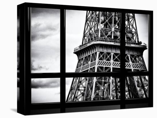 Window View, Special Series, Close View Detail of the Eiffel Tower View, Paris-Philippe Hugonnard-Stretched Canvas