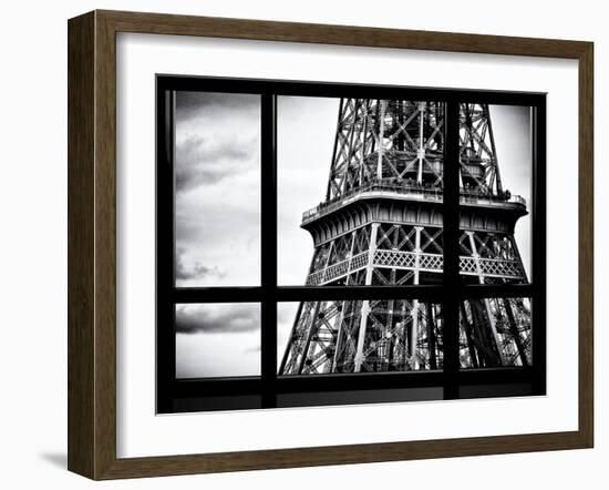 Window View, Special Series, Close View Detail of the Eiffel Tower View, Paris-Philippe Hugonnard-Framed Premium Photographic Print