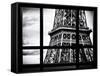 Window View, Special Series, Close View Detail of the Eiffel Tower View, Paris-Philippe Hugonnard-Framed Stretched Canvas