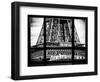 Window View, Special Series, Detail of Eiffel Tower View, Paris, Black and White Photography-Philippe Hugonnard-Framed Photographic Print