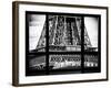 Window View, Special Series, Detail of Eiffel Tower View, Paris, Black and White Photography-Philippe Hugonnard-Framed Photographic Print