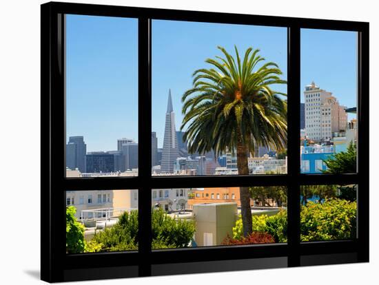 Window View, Special Series, Downtown, Transamerica Pyramid, San Francisco, California, US-Philippe Hugonnard-Stretched Canvas