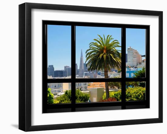 Window View, Special Series, Downtown, Transamerica Pyramid, San Francisco, California, US-Philippe Hugonnard-Framed Premium Photographic Print